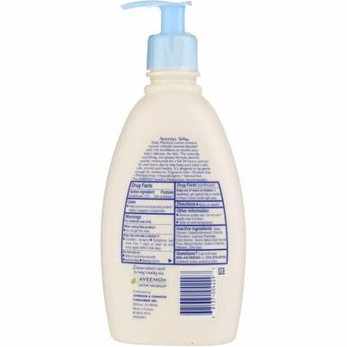 AVEENO Baby Daily Moisture Lotion Fragrance Free 12 oz (Pack of 10)