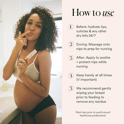 HATCH Maternity Bundle, Essential Nursing & Pumping Bra & Rescue Balm | Full-Routine for Pregnancy & Beyond, Hydrating Balm (1 oz) & Essential Nursing & Pumping Bra (Sand, Size Medium)