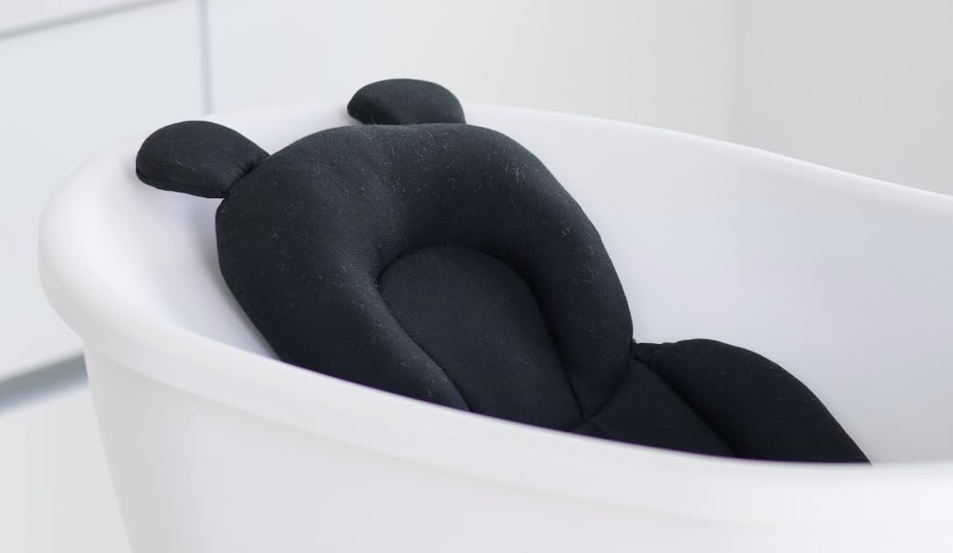 Babu Bath Luxury Standing Baby Bathtub, 3-Stage Convertible with Wooden Stand, Ergonomic Design