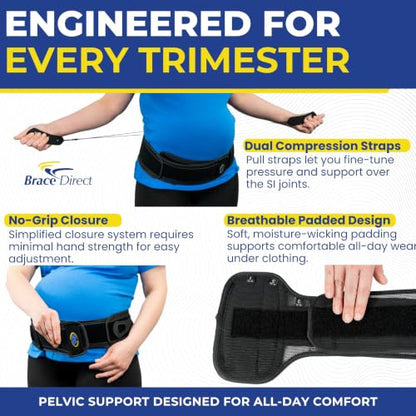 Brace Direct GlideFit Maternity Belt L0621 - Pregnancy SI Joint Support