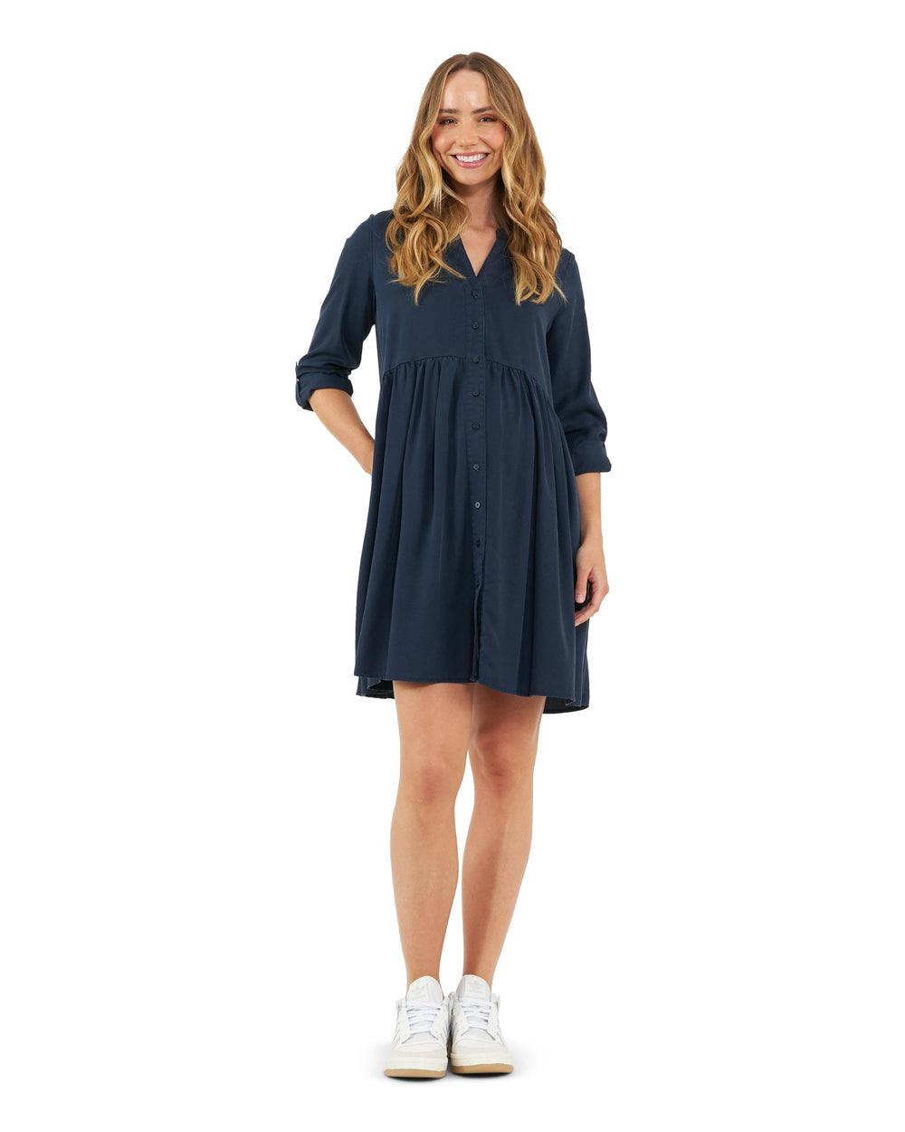 Ripe Sarah Stripe Knit Dress Amber/Natural/Black
