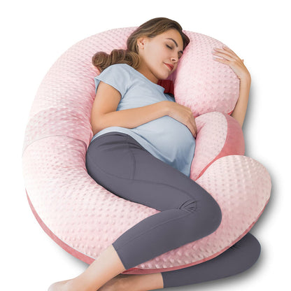 QUEEN ROSE E Shaped Pregnancy Pillows, Detachable Maternity Body Pillow for Sleeping