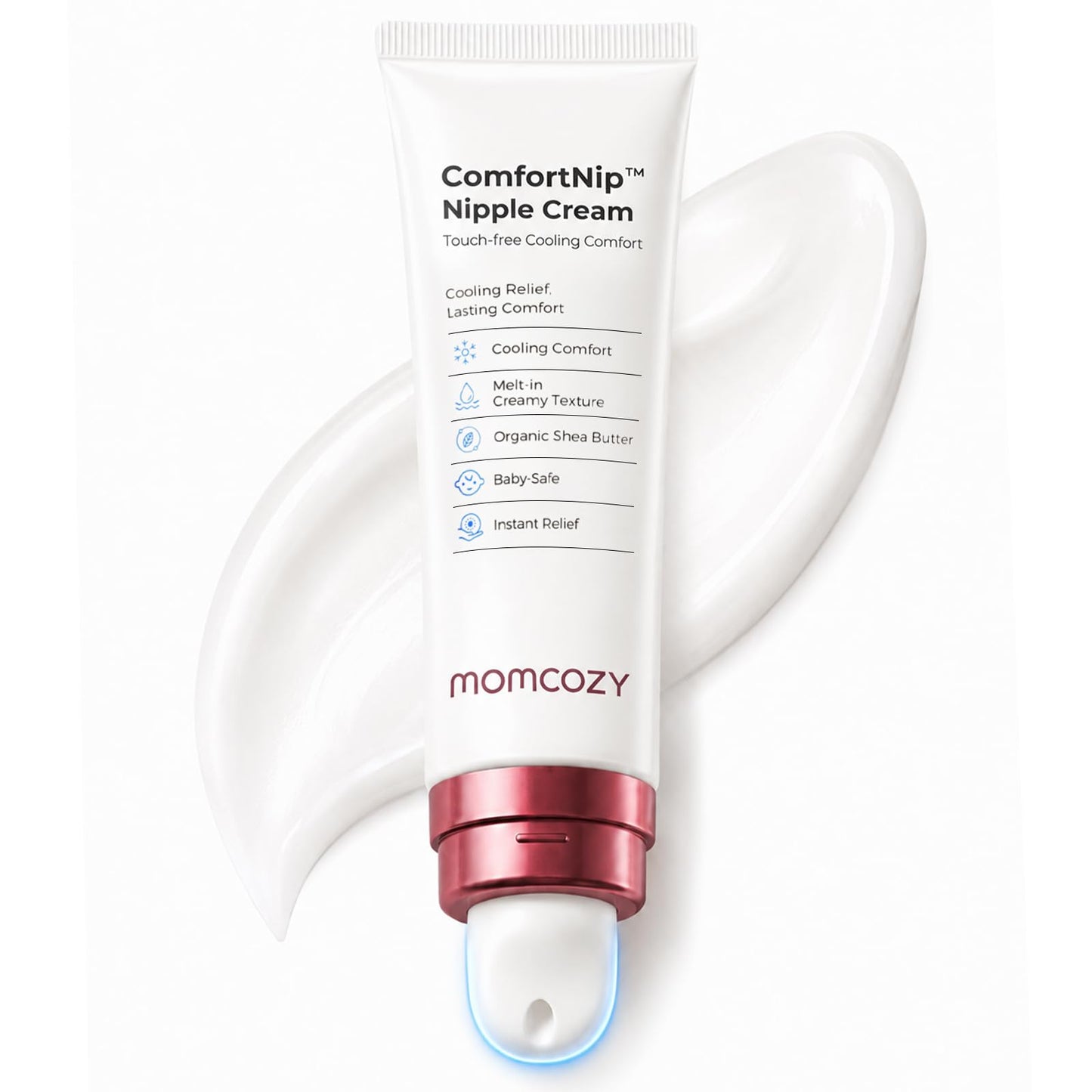 Momcozy Cooling Nipple Cream Safe for Breastfeeding, Lanolin-Free,1.76oz
