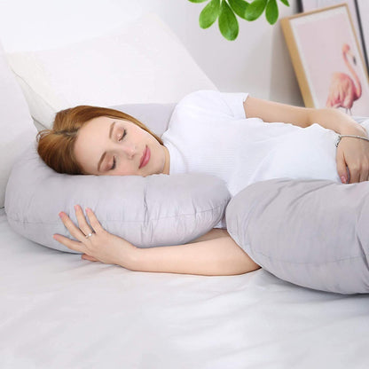 Pregnancy Pillow C Shaped Full Body Pillow Maternity Pillow Support for Back Legs Neck Hips for Pregnant Women with Removable Washable Cotton Cover (Color : E) (A)