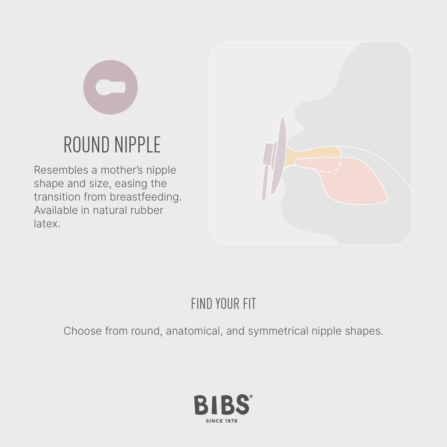 BIBS Pacifiers - Colour 4 Pack | Round Nipple Baby Pacifier | BPA Free Natural Rubber Latex Soother | Designed & Made in Denmark