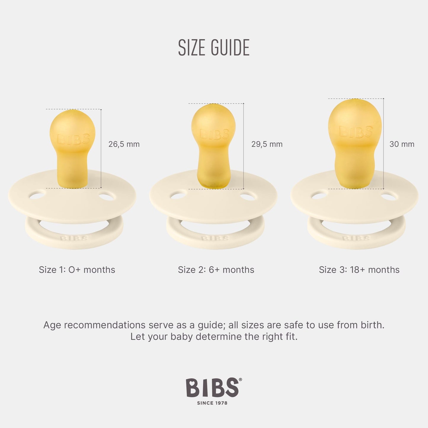 BIBS Pacifiers - Colour 4 Pack | Round Nipple Baby Pacifier | BPA Free Natural Rubber Latex Soother | Designed & Made in Denmark