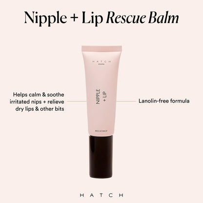 HATCH Maternity Bundle, Essential Nursing & Pumping Bra & Rescue Balm | Full-Routine for Pregnancy & Beyond, Hydrating Balm (1 oz) & Essential Nursing & Pumping Bra (Sand, Size Medium)