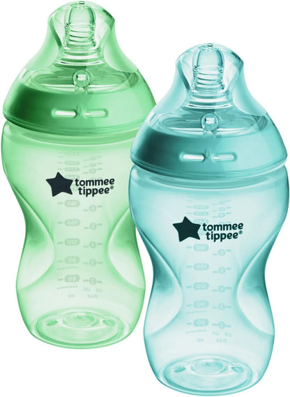 Tommee Tippee Natural Start Baby Bottle, 11oz, Thicker Feed, Breast-Like Nipple for Babies 6 Months+