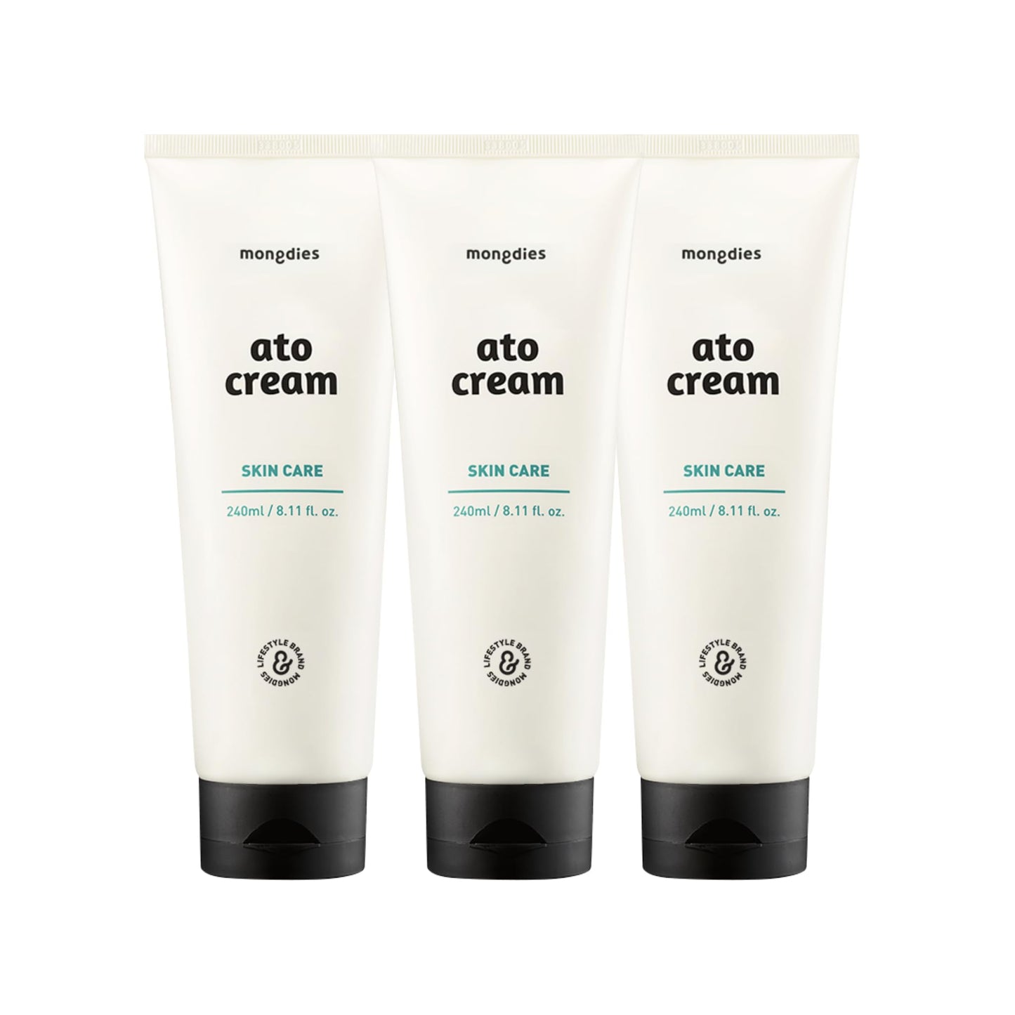 Mongdies Baby Ato Cream | 200 Hr Long Lasting Hydration | Patented Ceracine™ & 6 Layer Ceramide Barrier Care | Intensive Moisturizer for Dry&Sensitive Skin | Dermatologist Tested | 8.11 fl oz