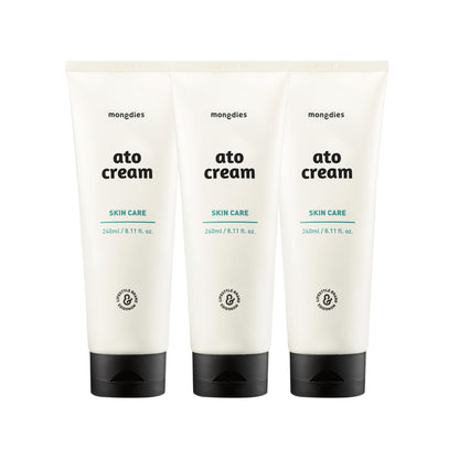 Mongdies Baby Ato Cream | 200 Hr Long Lasting Hydration | Patented Ceracine™ & 6 Layer Ceramide Barrier Care | Intensive Moisturizer for Dry&Sensitive Skin | Dermatologist Tested | 8.11 fl oz