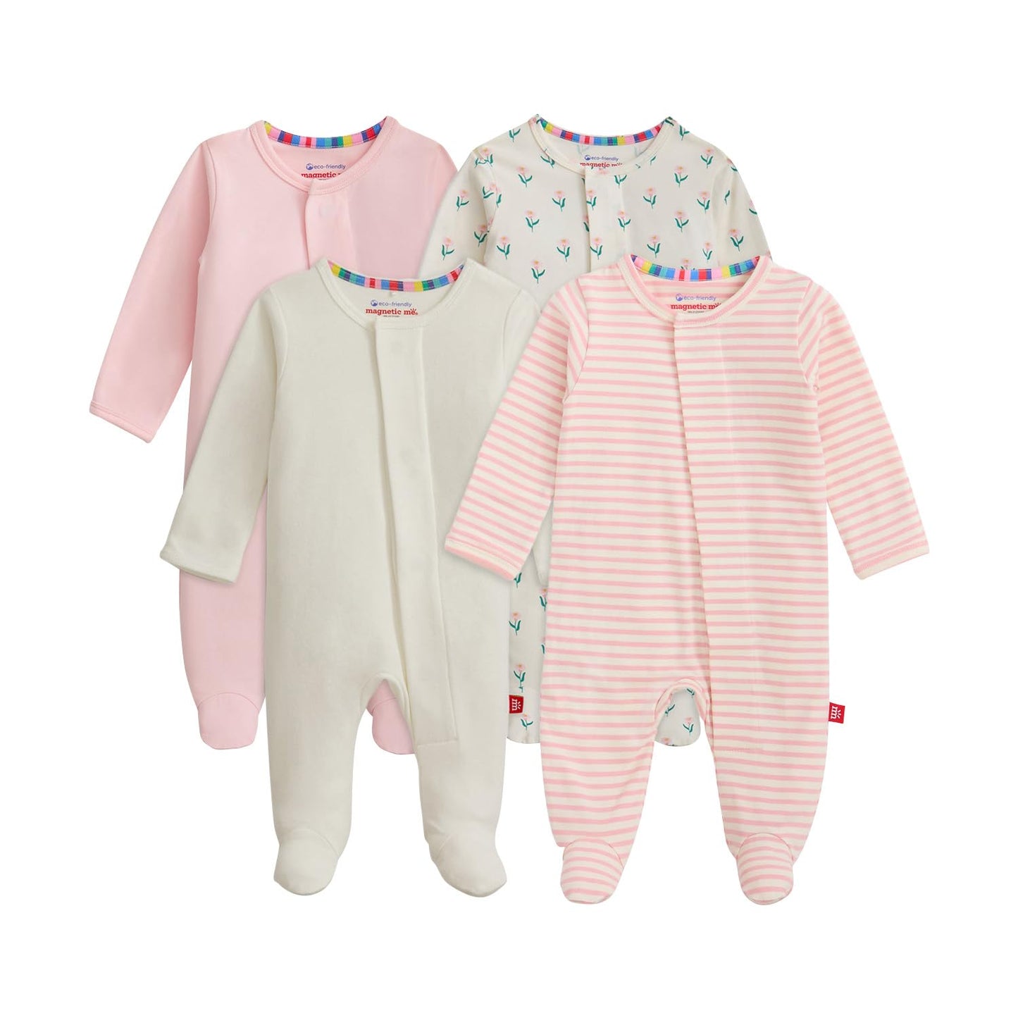Magnetic Me Cloudstretch 4-Pack Bundle | Magnetic Baby Footie Pajamas