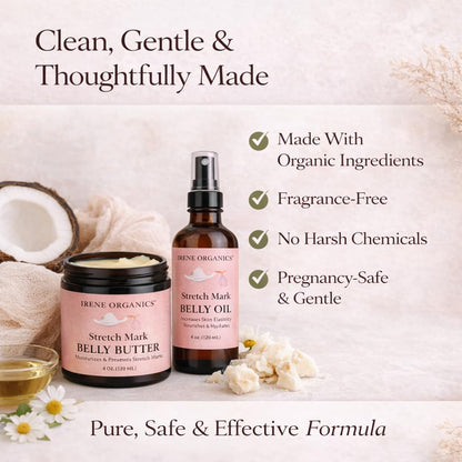 Organic Belly Balm & Oil for Stretch Marks and Scars