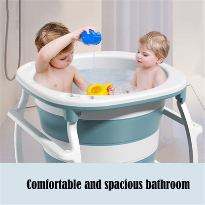 Portable Bathtub Adult Freestanding Bathtub Efficient Maintenance Of Temperature Silica Gel Folding Bathtub For Hot Or Cold Bath In Home And Outdoor,blue,L