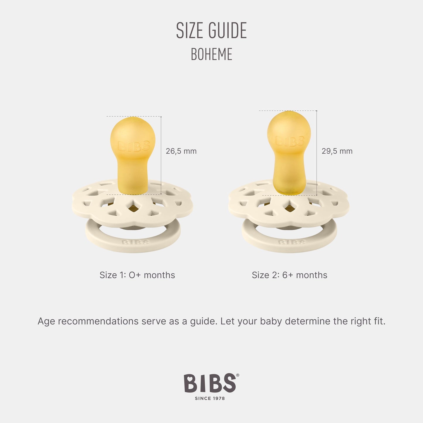 BIBS Pacifier, Boheme Collection, Set of 4, Danish Design