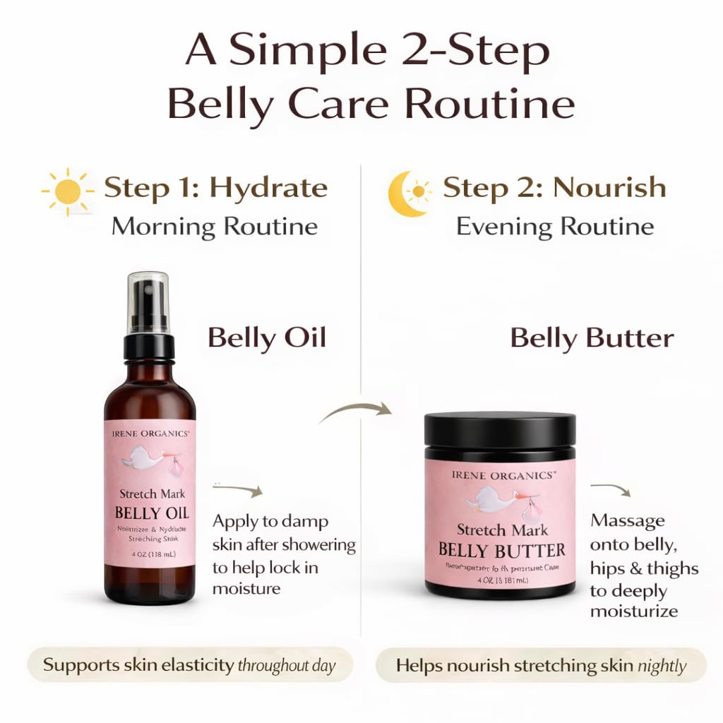 Organic Belly Balm & Oil for Stretch Marks and Scars