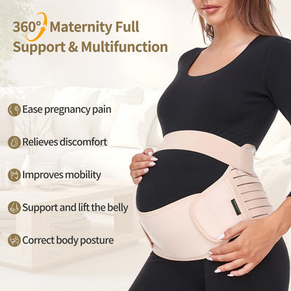 Maternity Belt Pregnancy Belly Band 3 in 1 Support Belt for Pregnant Women