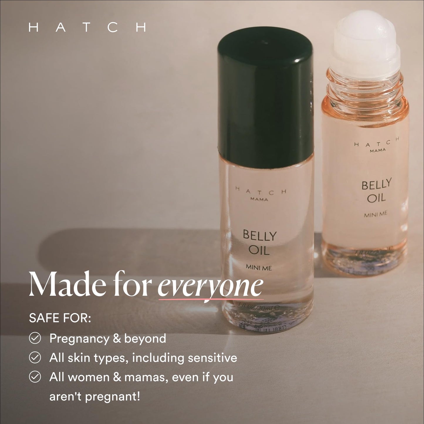 HATCH Belly Oil, Pregnancy & Postpartum Skincare for Stretch Marks