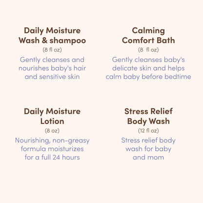 Aveeno Baby Gift Set, Baby Skincare Set with Nourishing Baby Body Wash & Shampoo, Calming Bath Wash, All Over Baby Wipes, Daily Moisturizing Lotion, & Baby Balm, 5 Items