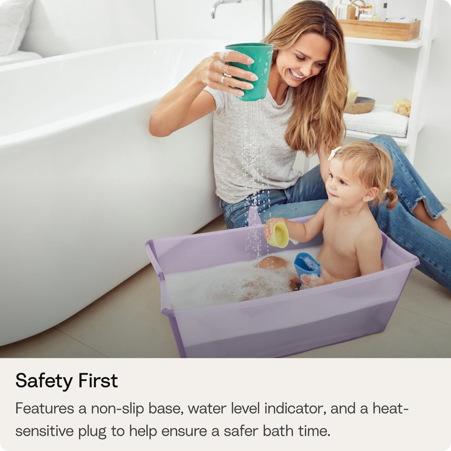 Stokke Flexi Bath X-Large Baby Bathtub - 31.5 x 15.7 x 9.4 in