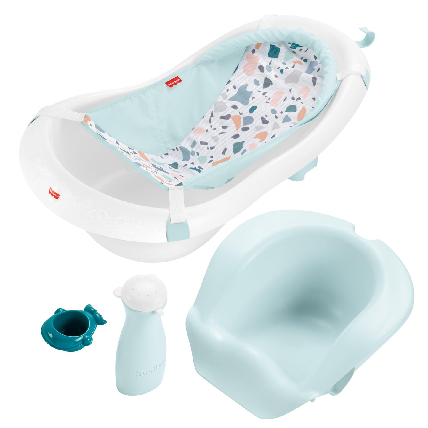 Fisher-Price™ Baby to Toddler Bath 4-in-1 Sling 'N Seat Tub with Removable Infant Support and 2 Toys