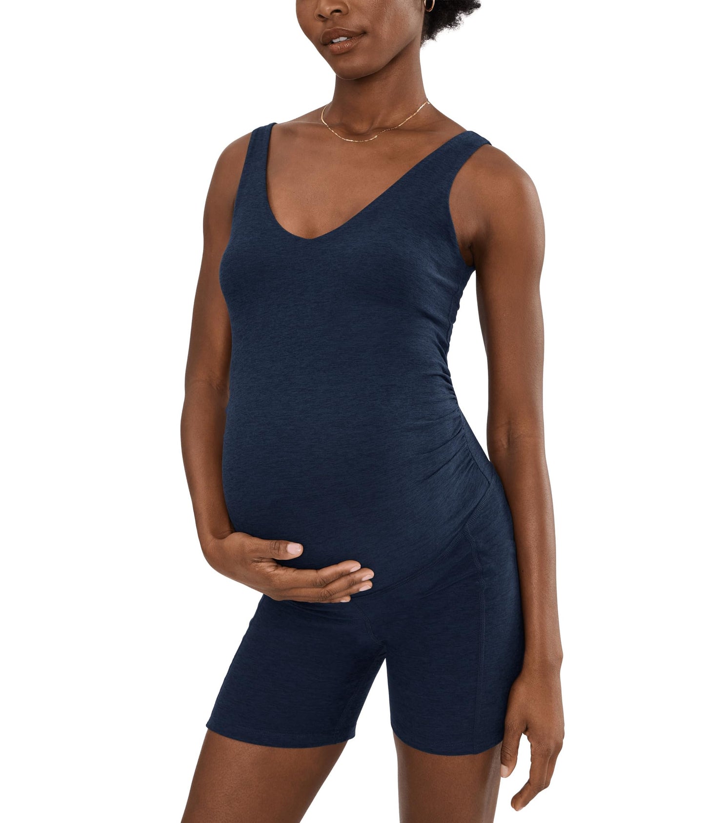 Beyond Yoga Womens Spacedye Movin Mama Maternity Biker Jumpsuit
