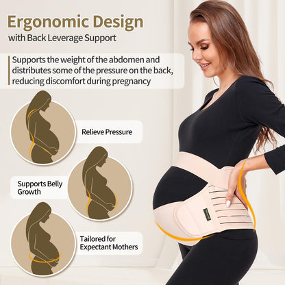 Maternity Belt Pregnancy Belly Band 3 in 1 Support Belt for Pregnant Women