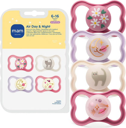 MAM Air Night & Day Baby Pacifier, for Sensitive Skin
