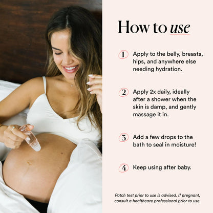 HATCH Belly Oil, Pregnancy & Postpartum Skincare for Stretch Marks