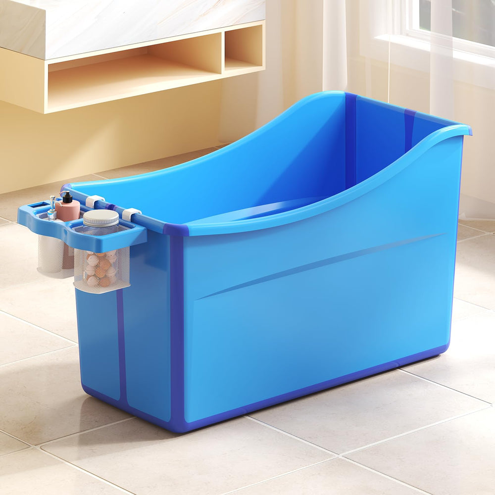 Collapsible Baby Bathtub Foldable Bathtub for Toddler Portable with Thermometer and Storage