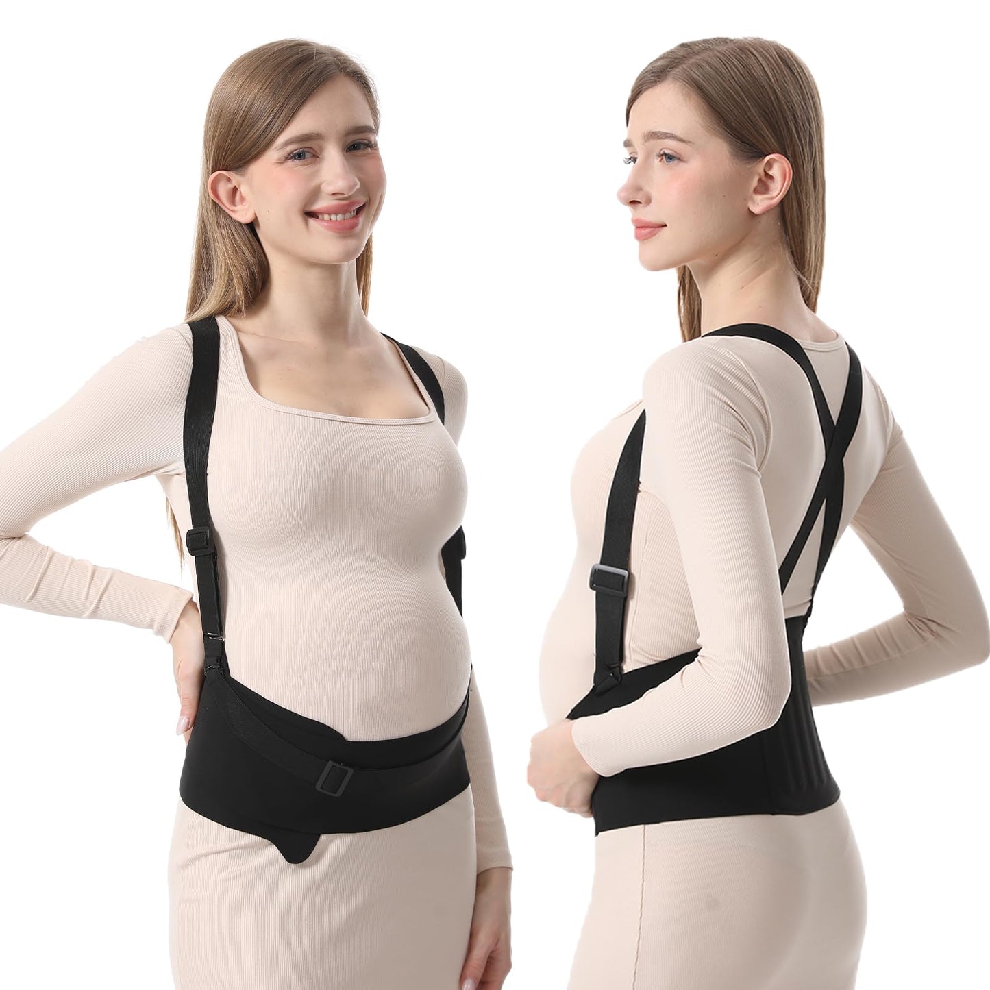Paskyee 3-in-1 Pregnancy Belly Band – Adjustable Maternity Support Belt