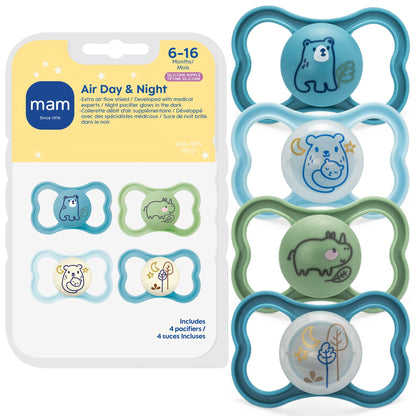 MAM Air Night & Day Baby Pacifier, for Sensitive Skin