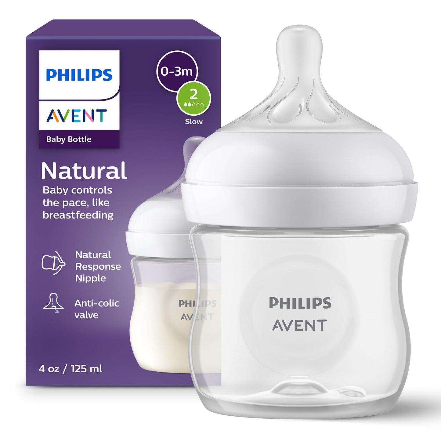 Philips AVENT Natural Baby Bottle with Natural Response Nipple