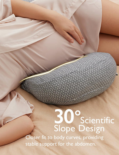 Momcozy Portable Pregnancy Pillow - Adjustable W Shaped Maternity Pillow