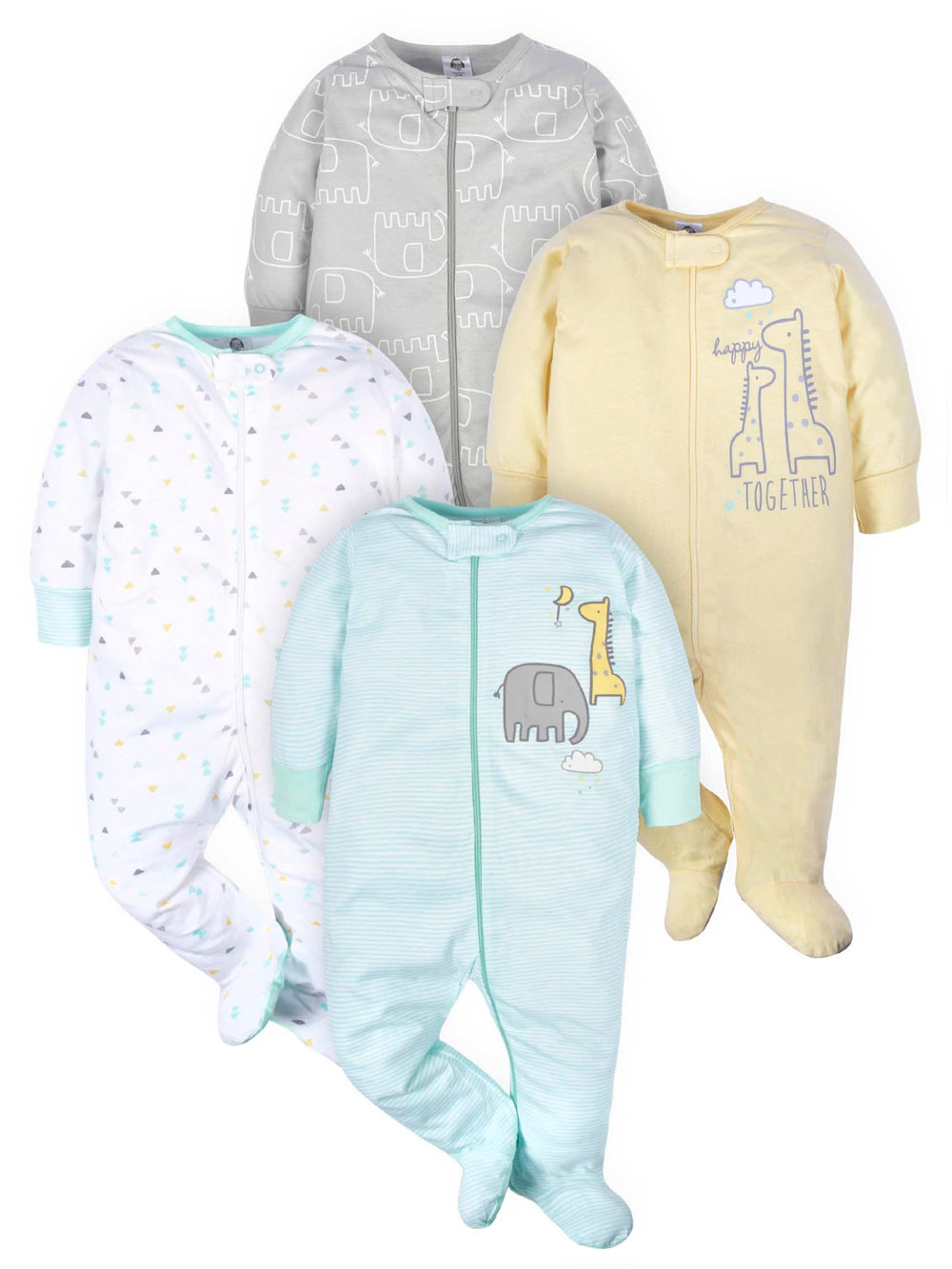 Gerber Baby Girls 4-Pack Sleep 'N Play Footie