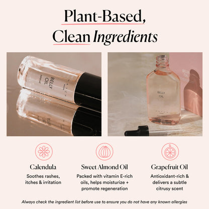 HATCH Belly Oil, Pregnancy & Postpartum Skincare for Stretch Marks