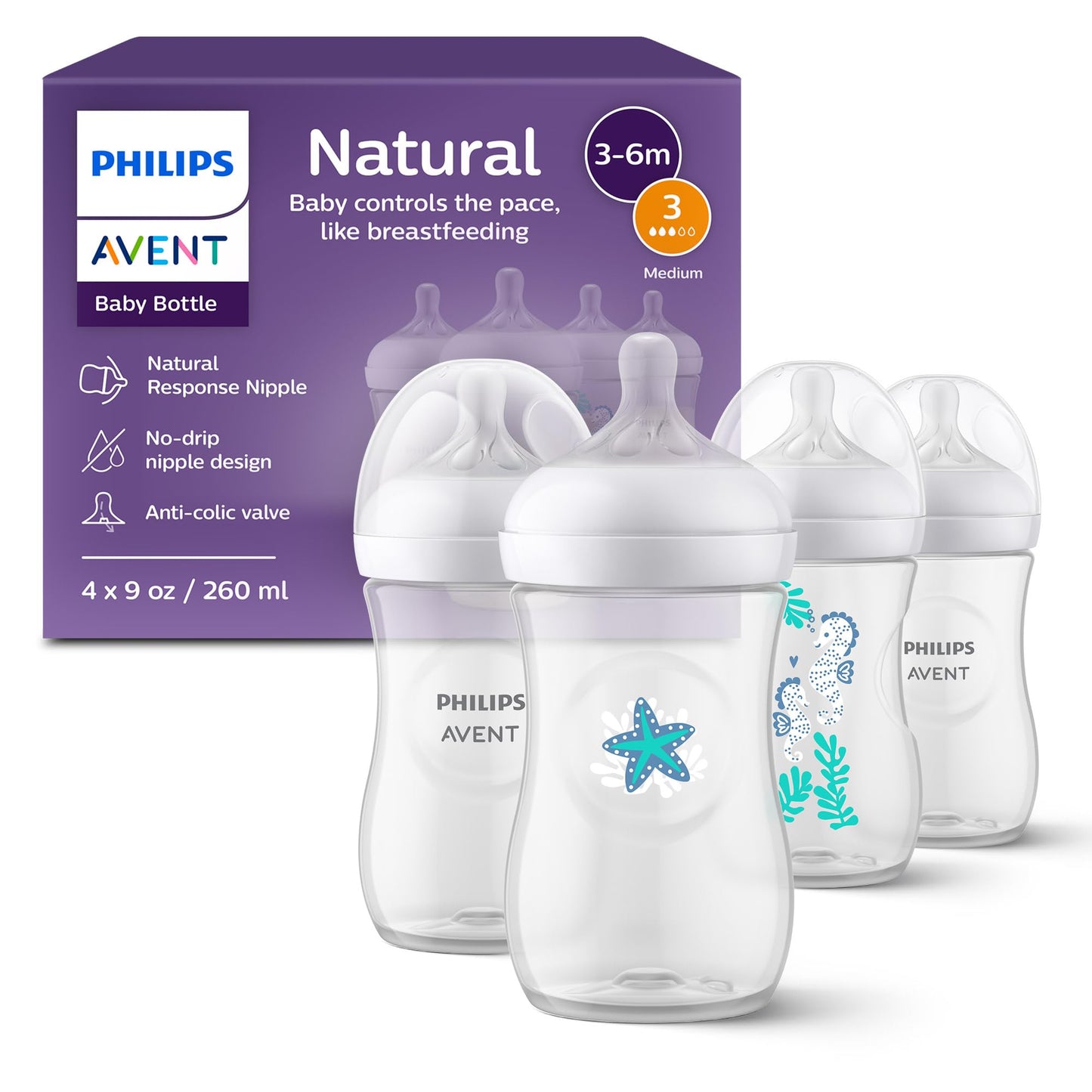 Philips AVENT Natural Baby Bottle with Natural Response Nipple