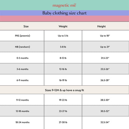 Magnetic Me Cloudstretch 4-Pack Bundle | Magnetic Baby Footie Pajamas