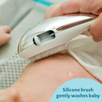 The First Years Rain Shower Baby Spa Baby Bathtub for Newborn to Toddler with Soothing Spray