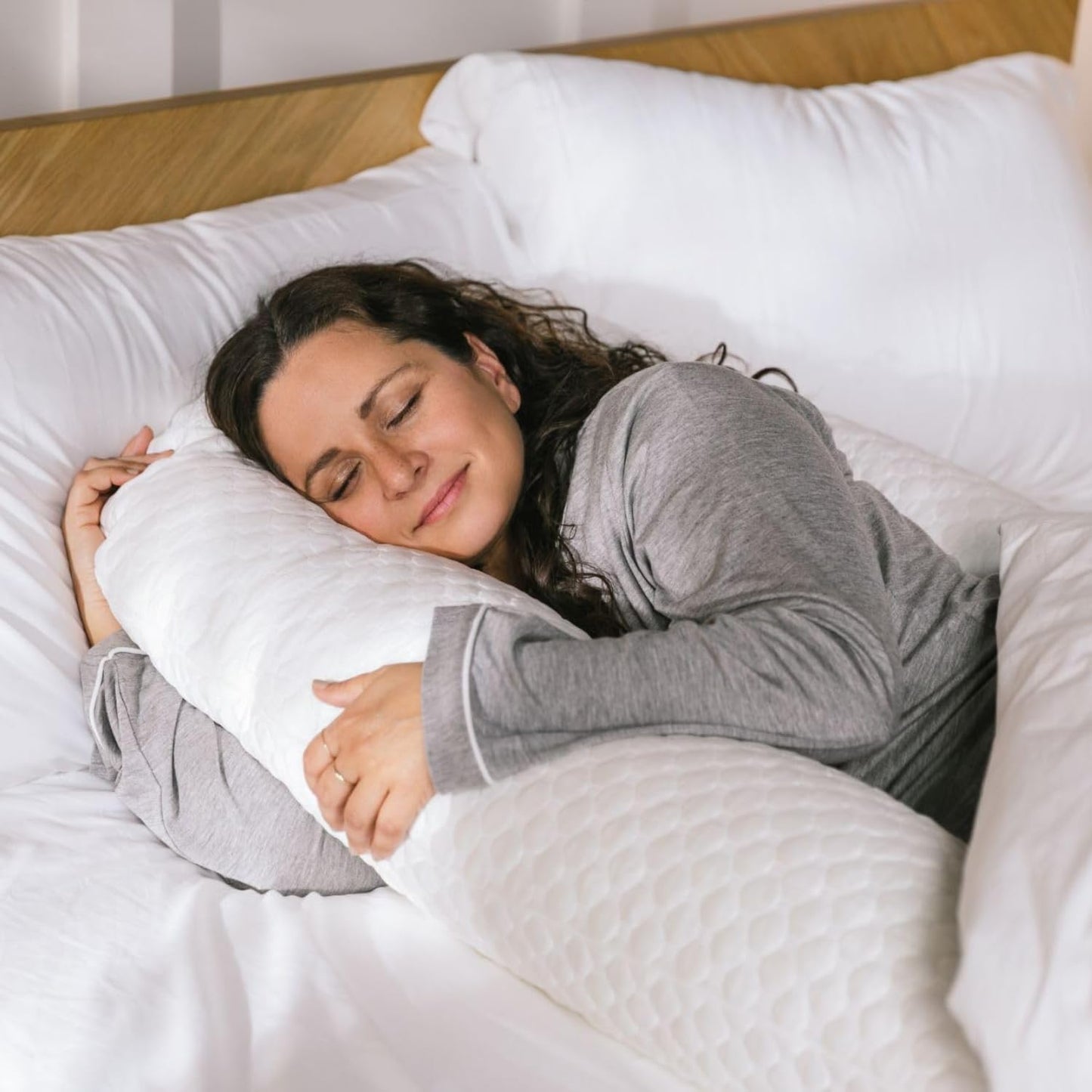 MedCline Therapeutic Full Length Body Pillow, Adjustable Shredded Memory Foam Pillow