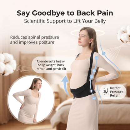 Paskyee 3-in-1 Pregnancy Belly Band – Adjustable Maternity Support Belt