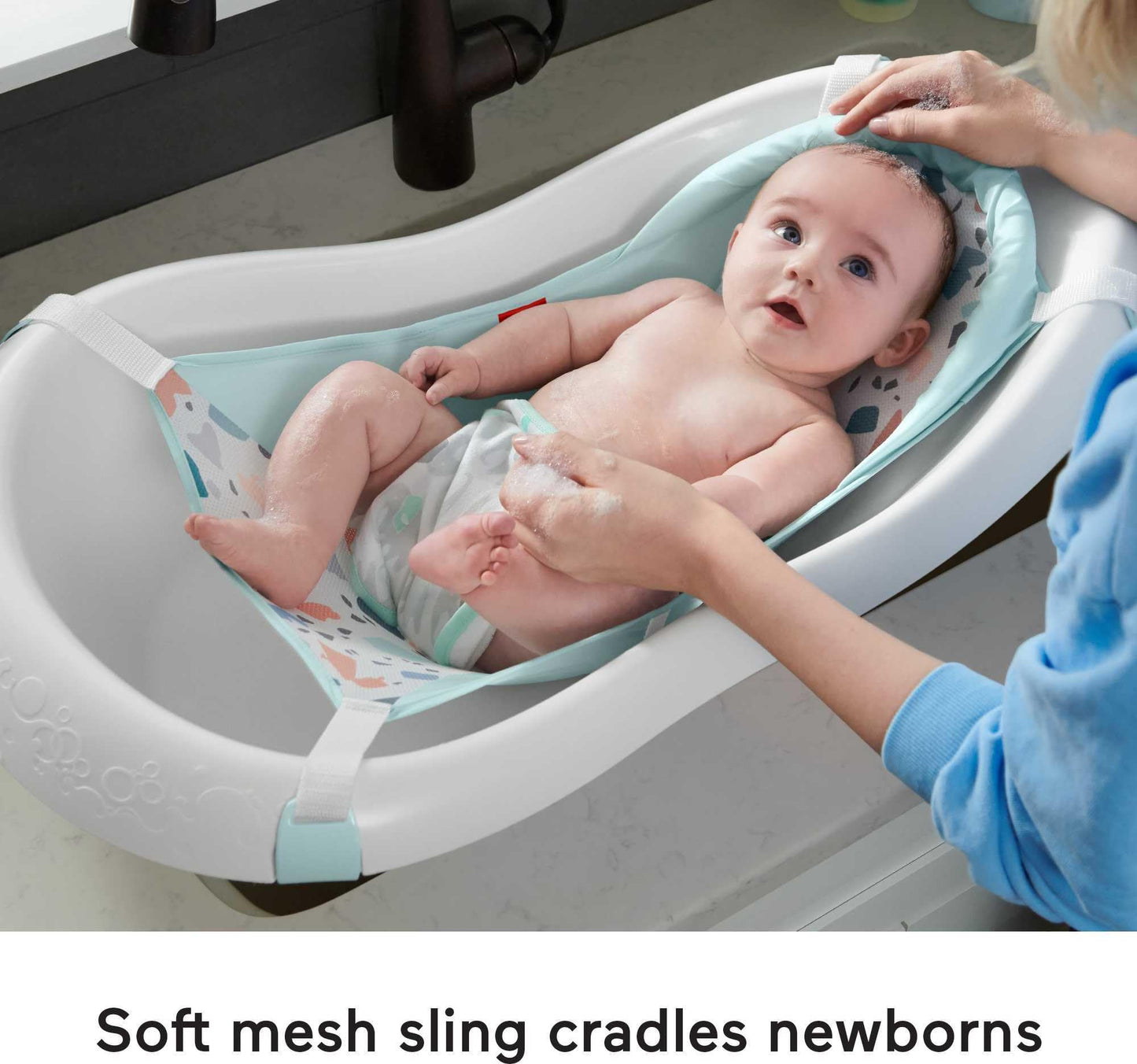 Fisher-Price™ Baby to Toddler Bath 4-in-1 Sling 'N Seat Tub with Removable Infant Support and 2 Toys