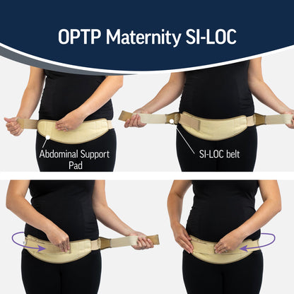 OPTP Maternity SI-LOC Support Belt – Comfortable Compression Pelvic Support Belt For Pregnancy and Postpartum SI Joint Belt for Women