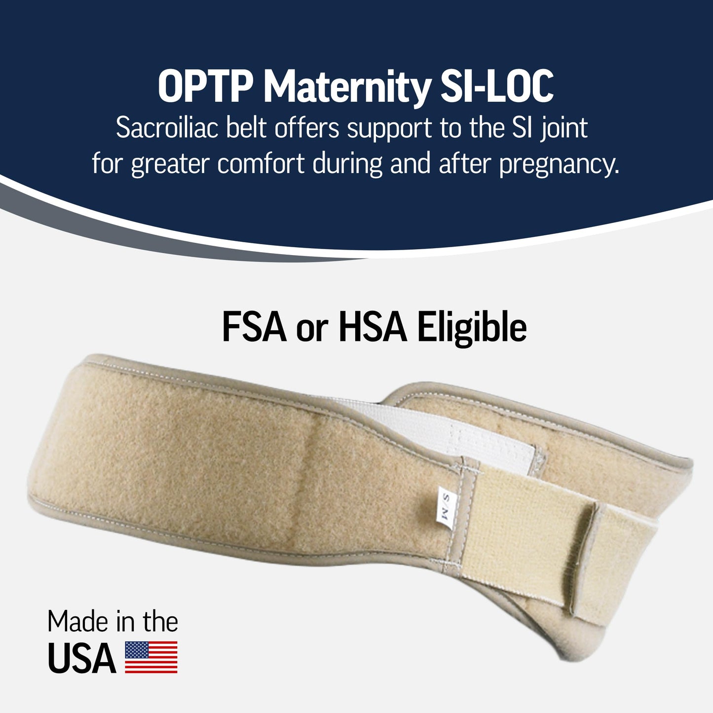 OPTP Maternity SI-LOC Support Belt – Comfortable Compression Pelvic Support Belt For Pregnancy and Postpartum SI Joint Belt for Women