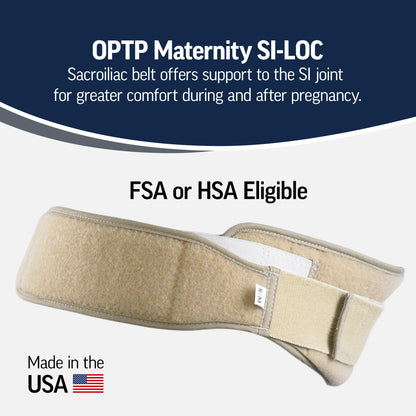 OPTP Maternity SI-LOC Support Belt – Comfortable Compression Pelvic Support Belt For Pregnancy and Postpartum SI Joint Belt for Women