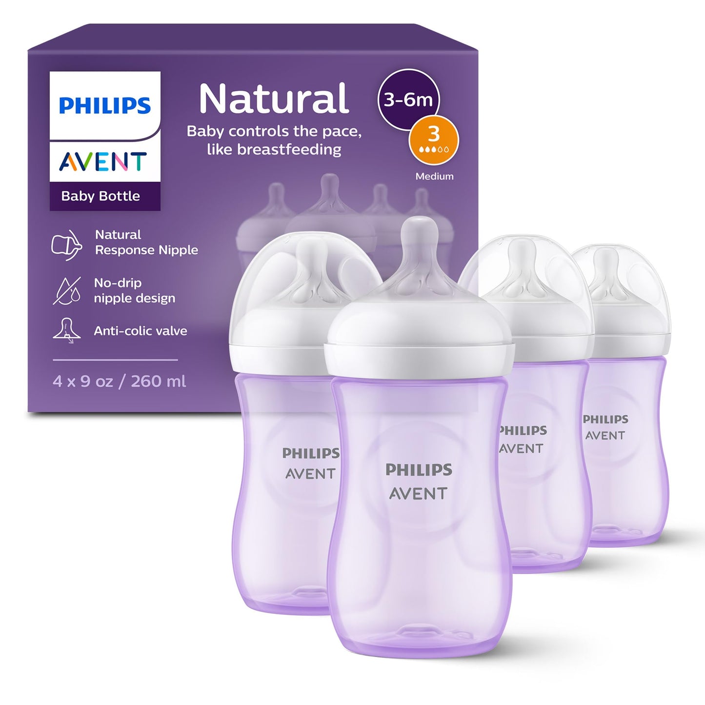 Philips AVENT Natural Baby Bottle with Natural Response Nipple