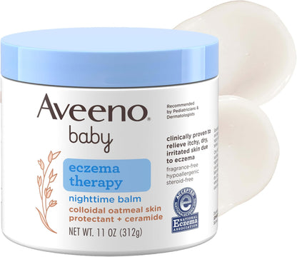 Aveeno Baby Eczema Therapy Nighttime Body Balm, Moisturizing Eczema Treatment collection