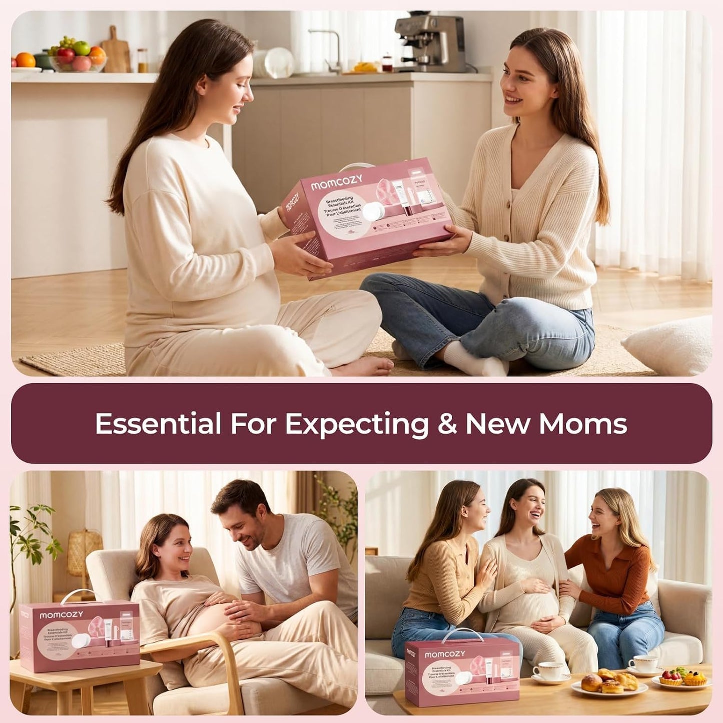 Momcozy 73PC Breastfeeding Essentials Kit,New Moms Postpartum Essentials