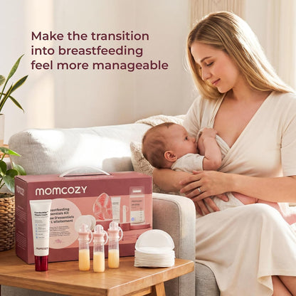 Momcozy 73PC Breastfeeding Essentials Kit,New Moms Postpartum Essentials