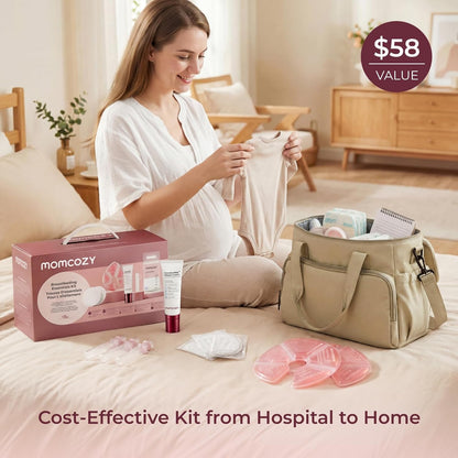 Momcozy 73PC Breastfeeding Essentials Kit,New Moms Postpartum Essentials