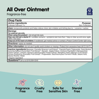 Tubby Todd All Over Ointment, Baby Eczema Cream for Sensitive Skin